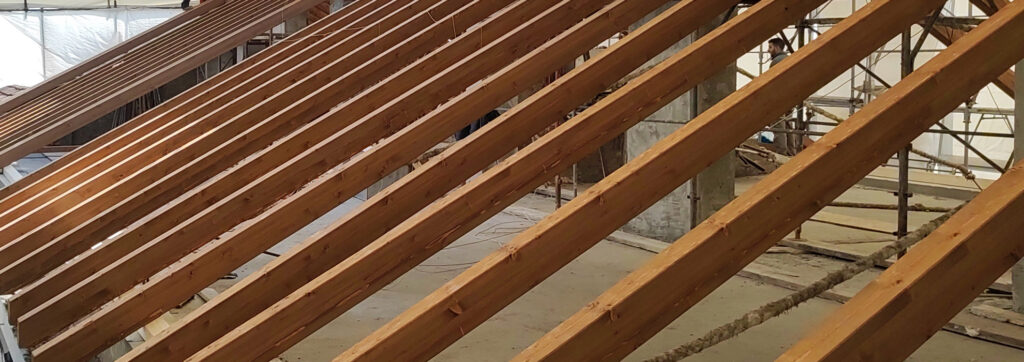 Copertura in legno Milano Via Don Guanella